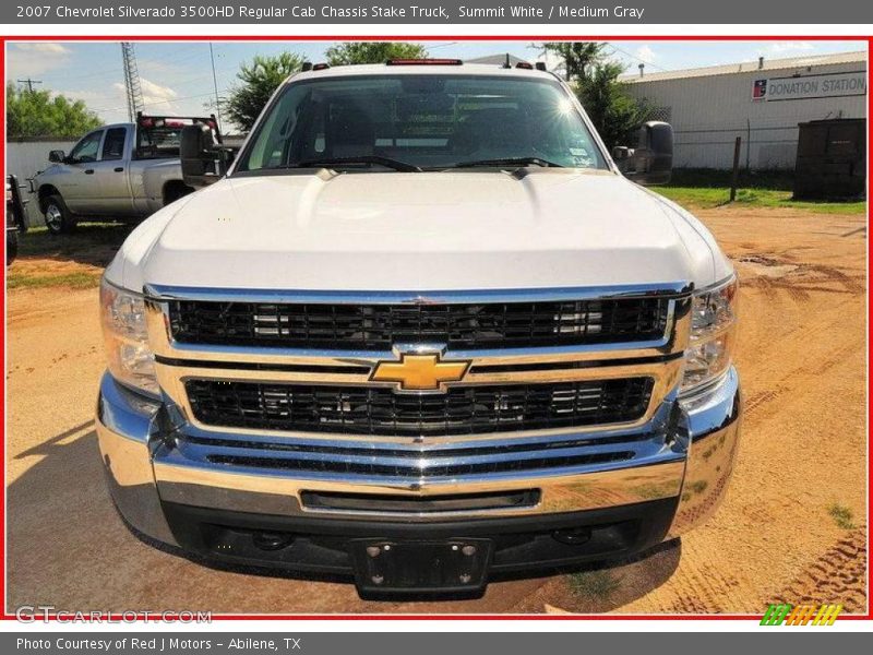 Summit White / Medium Gray 2007 Chevrolet Silverado 3500HD Regular Cab Chassis Stake Truck