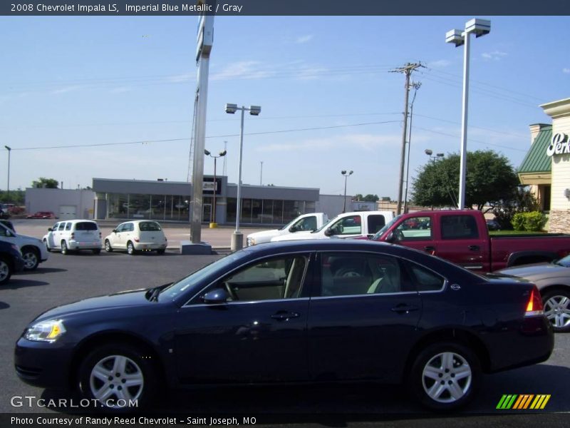 Imperial Blue Metallic / Gray 2008 Chevrolet Impala LS