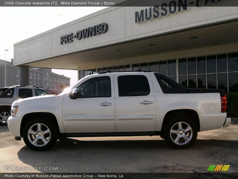 White Diamond Tricoat / Ebony 2008 Chevrolet Avalanche LTZ