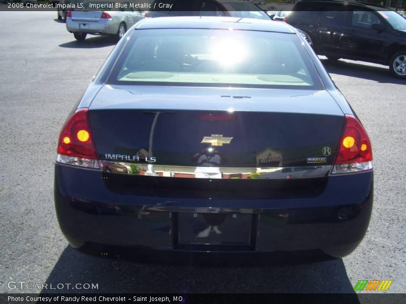 Imperial Blue Metallic / Gray 2008 Chevrolet Impala LS