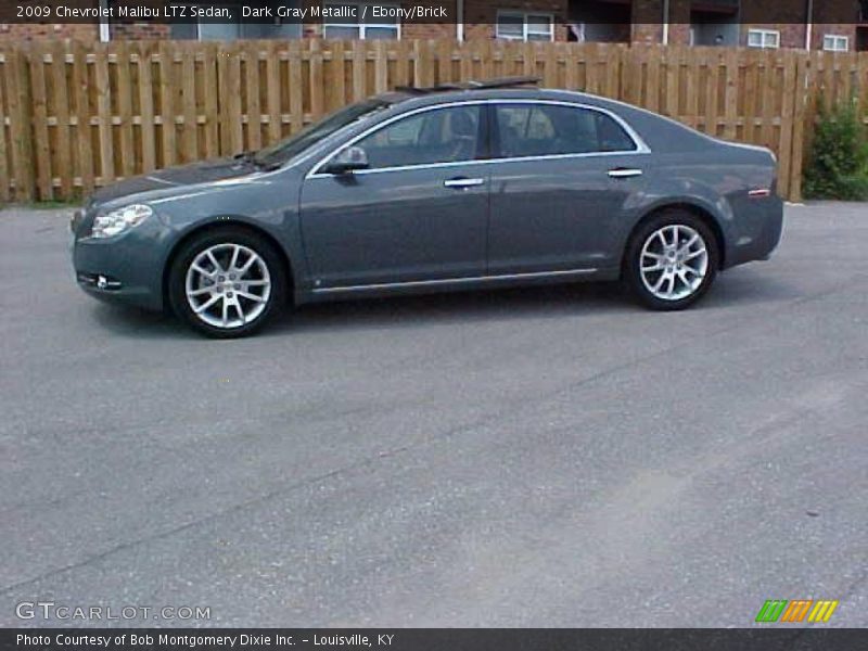 Dark Gray Metallic / Ebony/Brick 2009 Chevrolet Malibu LTZ Sedan
