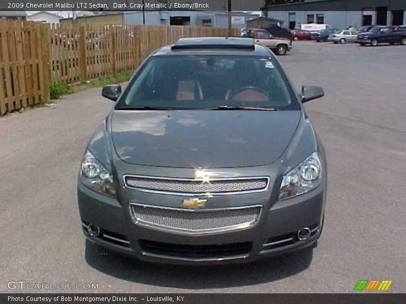 Dark Gray Metallic / Ebony/Brick 2009 Chevrolet Malibu LTZ Sedan