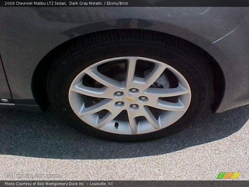 Dark Gray Metallic / Ebony/Brick 2009 Chevrolet Malibu LTZ Sedan