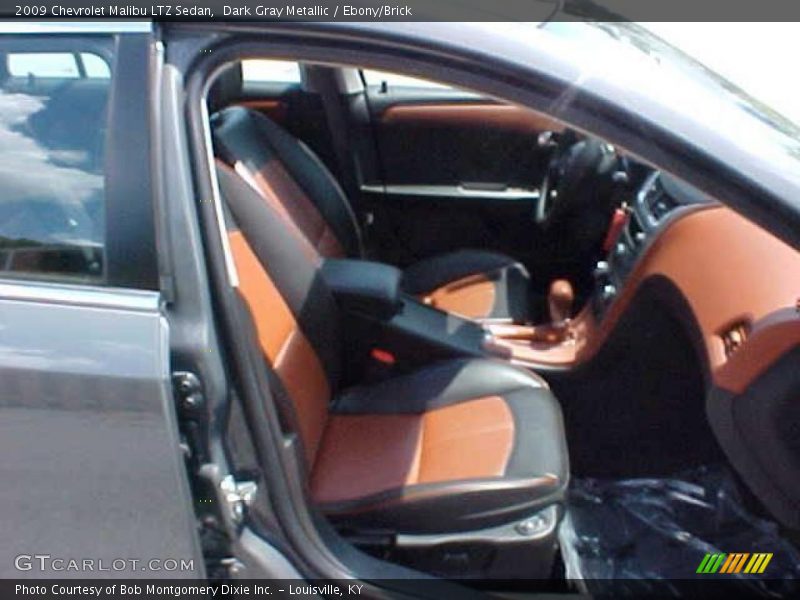 Dark Gray Metallic / Ebony/Brick 2009 Chevrolet Malibu LTZ Sedan