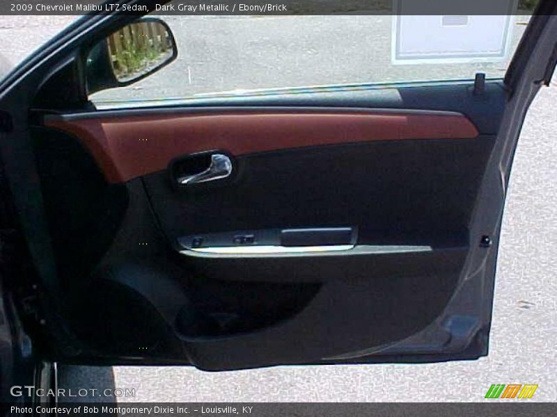Dark Gray Metallic / Ebony/Brick 2009 Chevrolet Malibu LTZ Sedan
