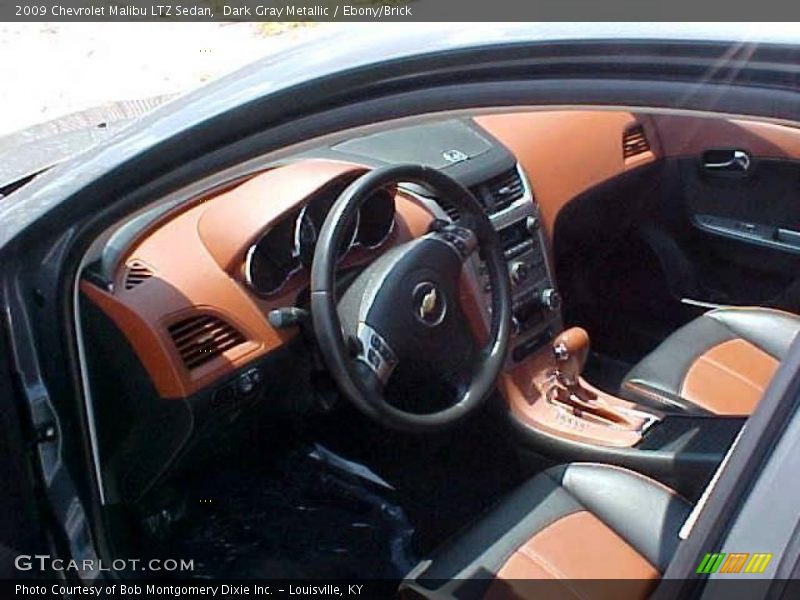 Dark Gray Metallic / Ebony/Brick 2009 Chevrolet Malibu LTZ Sedan