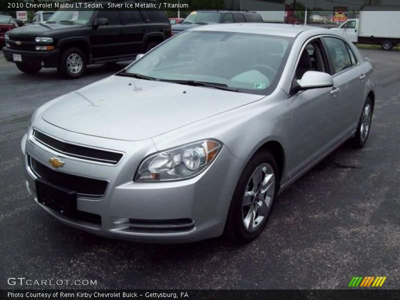 Silver Ice Metallic / Titanium 2010 Chevrolet Malibu LT Sedan