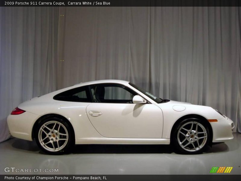 Carrara White / Sea Blue 2009 Porsche 911 Carrera Coupe