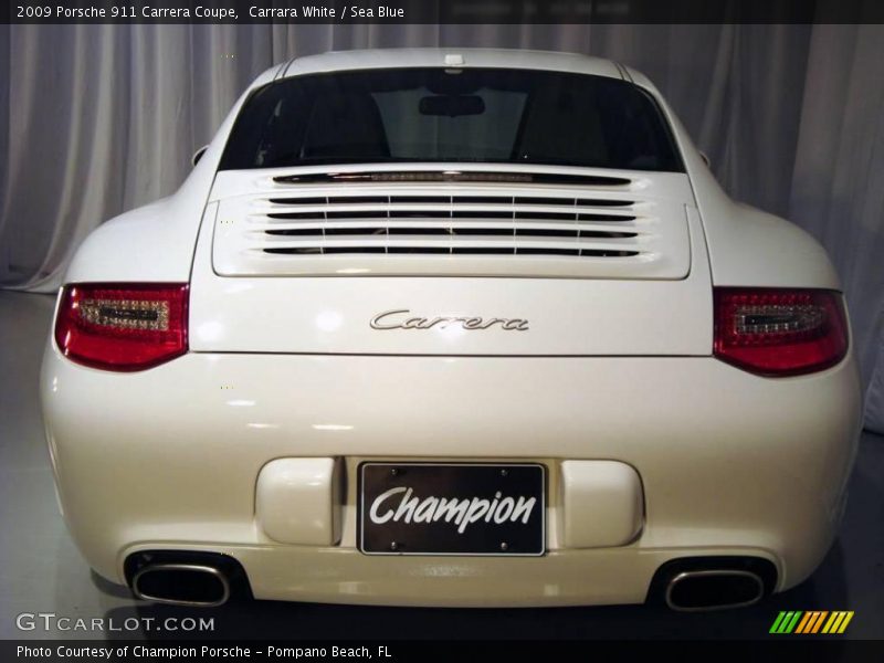 Carrara White / Sea Blue 2009 Porsche 911 Carrera Coupe