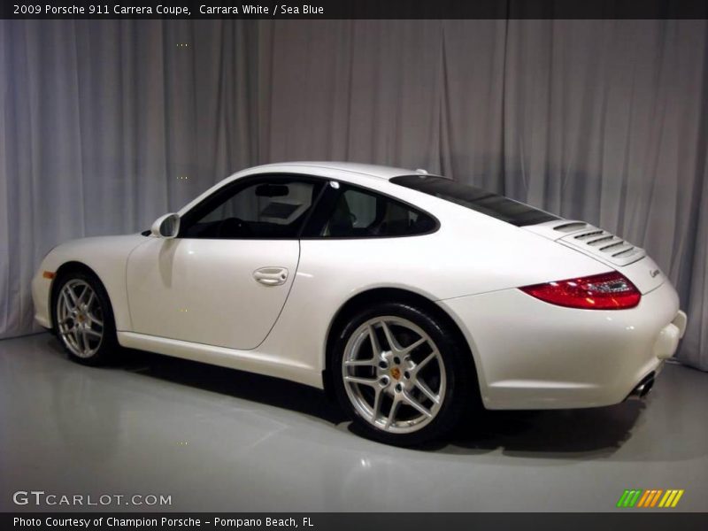 Carrara White / Sea Blue 2009 Porsche 911 Carrera Coupe