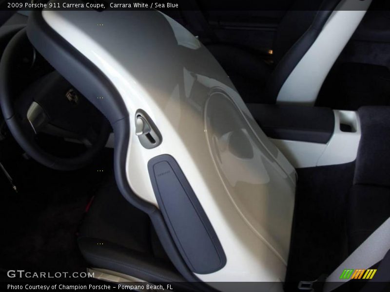 Carrara White / Sea Blue 2009 Porsche 911 Carrera Coupe