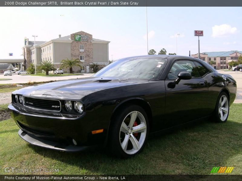 Brilliant Black Crystal Pearl / Dark Slate Gray 2008 Dodge Challenger SRT8