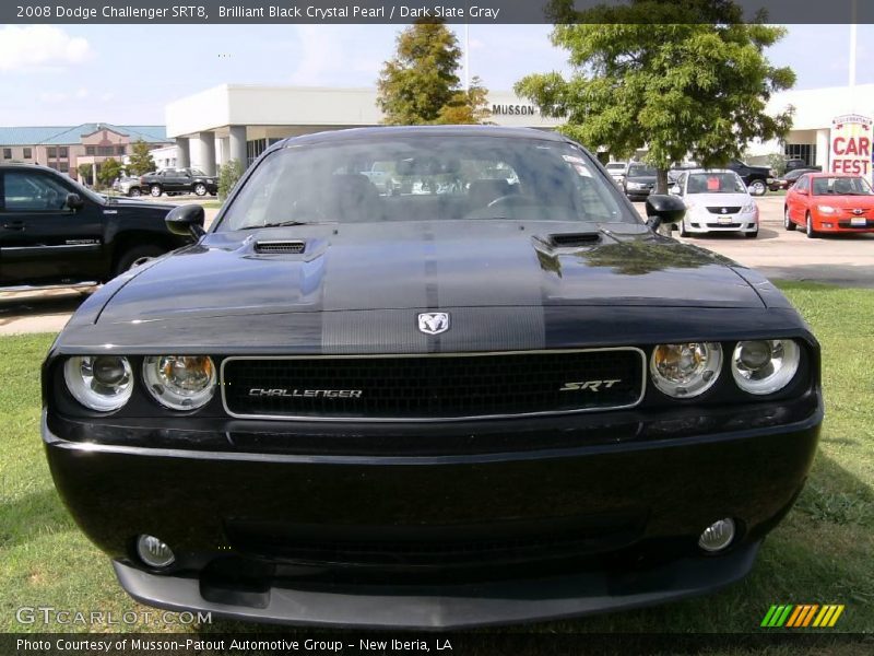 Brilliant Black Crystal Pearl / Dark Slate Gray 2008 Dodge Challenger SRT8