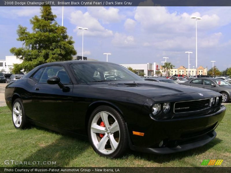 Brilliant Black Crystal Pearl / Dark Slate Gray 2008 Dodge Challenger SRT8