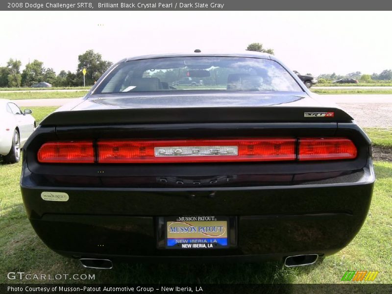 Brilliant Black Crystal Pearl / Dark Slate Gray 2008 Dodge Challenger SRT8