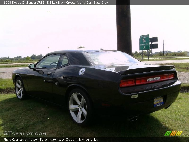 Brilliant Black Crystal Pearl / Dark Slate Gray 2008 Dodge Challenger SRT8