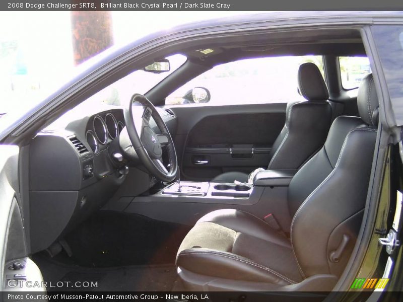 Brilliant Black Crystal Pearl / Dark Slate Gray 2008 Dodge Challenger SRT8