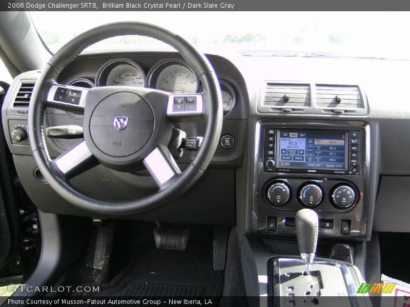 Brilliant Black Crystal Pearl / Dark Slate Gray 2008 Dodge Challenger SRT8