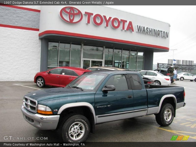 Emerald Green Metallic / Agate 1997 Dodge Dakota SLT Extended Cab 4x4