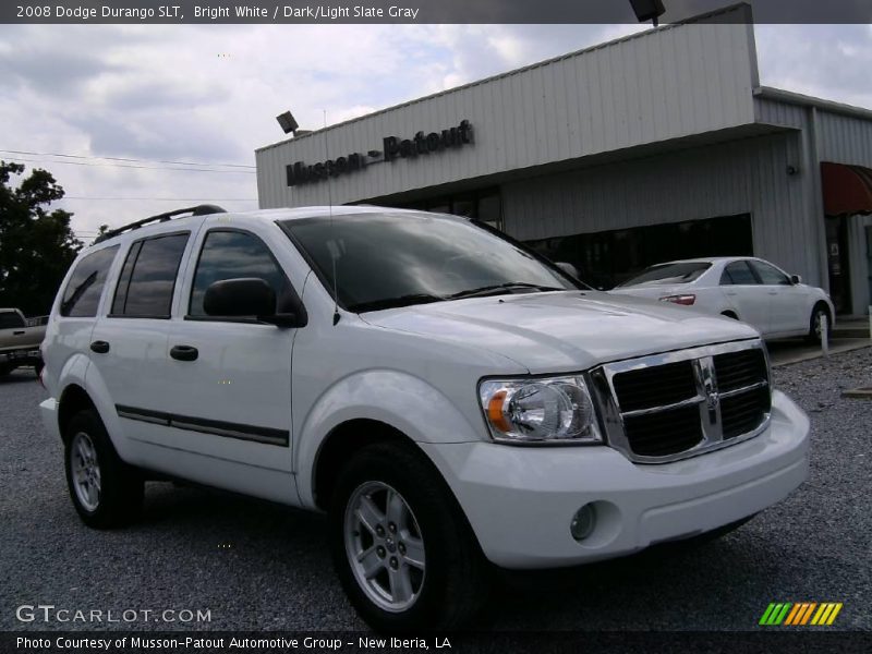 Bright White / Dark/Light Slate Gray 2008 Dodge Durango SLT