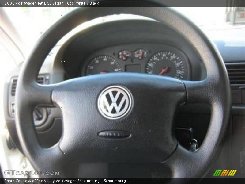 Cool White / Black 2001 Volkswagen Jetta GL Sedan