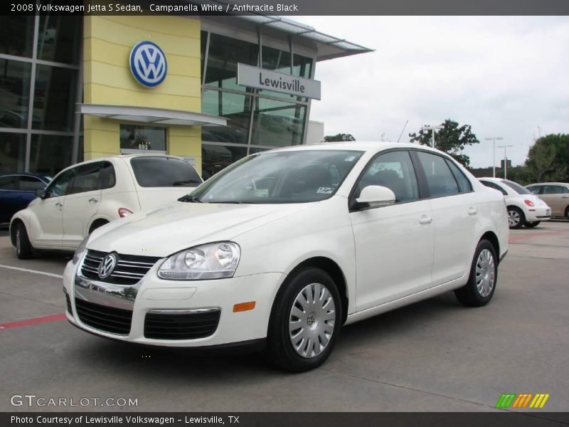 Campanella White / Anthracite Black 2008 Volkswagen Jetta S Sedan