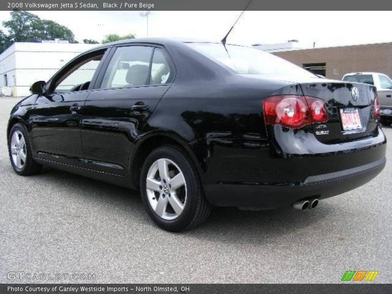 Black / Pure Beige 2008 Volkswagen Jetta S Sedan