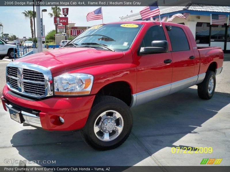 Flame Red / Medium Slate Gray 2006 Dodge Ram 1500 Laramie Mega Cab 4x4