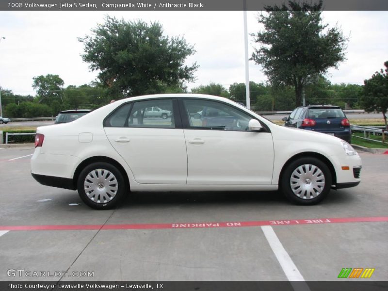 Campanella White / Anthracite Black 2008 Volkswagen Jetta S Sedan