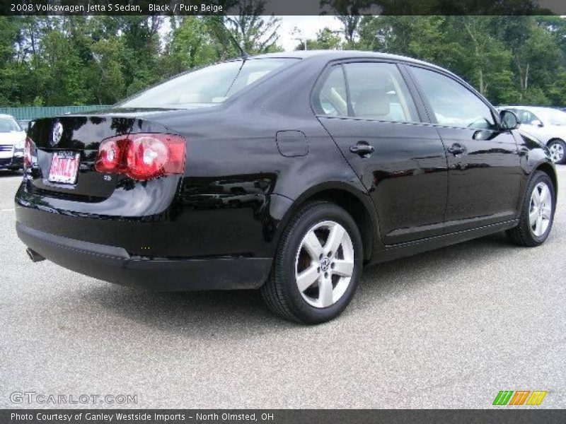 Black / Pure Beige 2008 Volkswagen Jetta S Sedan