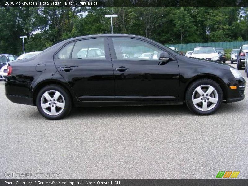 Black / Pure Beige 2008 Volkswagen Jetta S Sedan