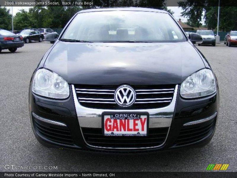 Black / Pure Beige 2008 Volkswagen Jetta S Sedan