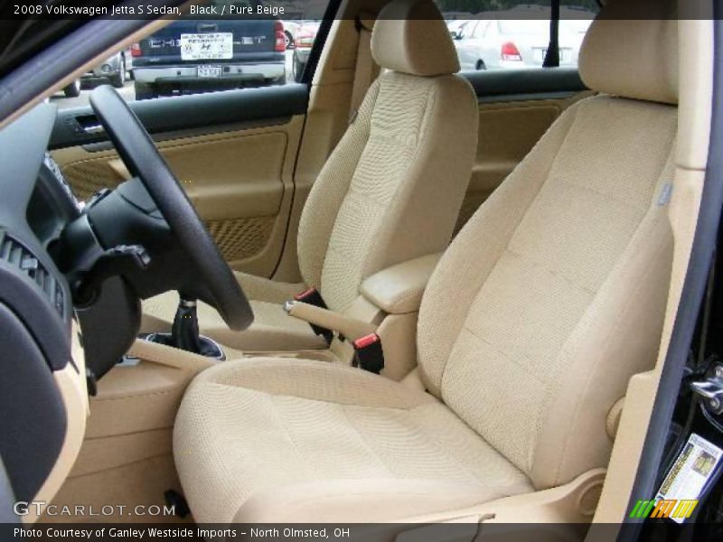 Black / Pure Beige 2008 Volkswagen Jetta S Sedan
