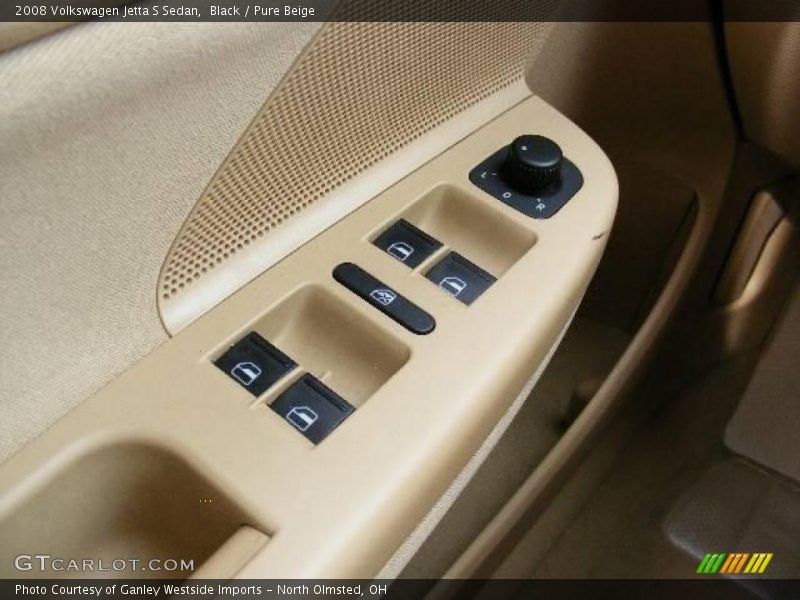 Black / Pure Beige 2008 Volkswagen Jetta S Sedan