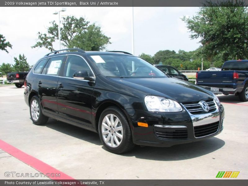 Black Uni / Anthracite 2009 Volkswagen Jetta TDI SportWagen