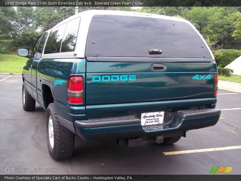 Emerald Green Pearl / Gray 1998 Dodge Ram 1500 Sport Extended Cab 4x4