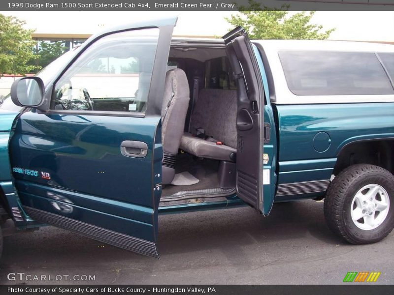 Emerald Green Pearl / Gray 1998 Dodge Ram 1500 Sport Extended Cab 4x4