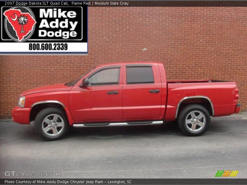 Flame Red / Medium Slate Gray 2007 Dodge Dakota SLT Quad Cab