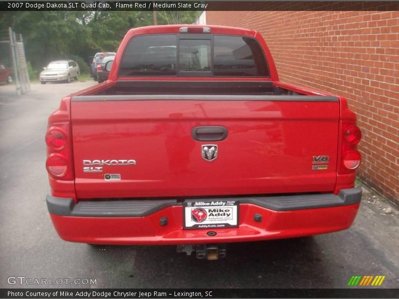 Flame Red / Medium Slate Gray 2007 Dodge Dakota SLT Quad Cab