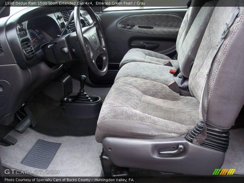 Emerald Green Pearl / Gray 1998 Dodge Ram 1500 Sport Extended Cab 4x4