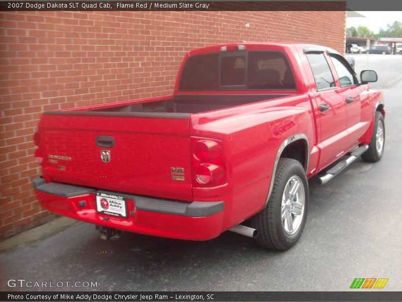 Flame Red / Medium Slate Gray 2007 Dodge Dakota SLT Quad Cab