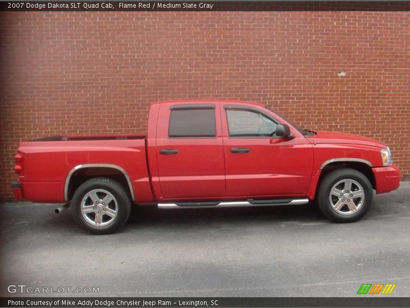 Flame Red / Medium Slate Gray 2007 Dodge Dakota SLT Quad Cab
