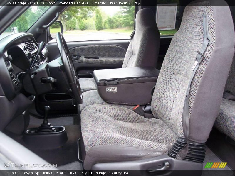 Emerald Green Pearl / Gray 1998 Dodge Ram 1500 Sport Extended Cab 4x4