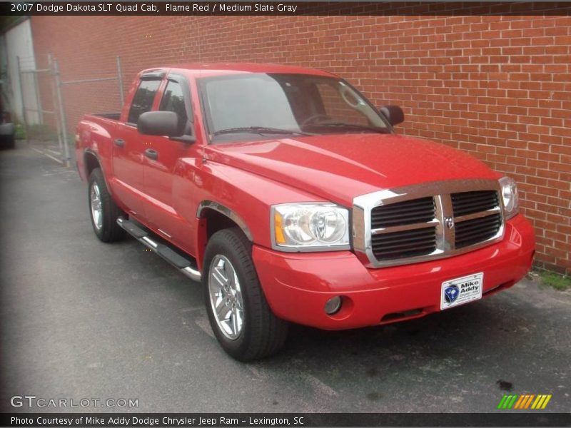Flame Red / Medium Slate Gray 2007 Dodge Dakota SLT Quad Cab