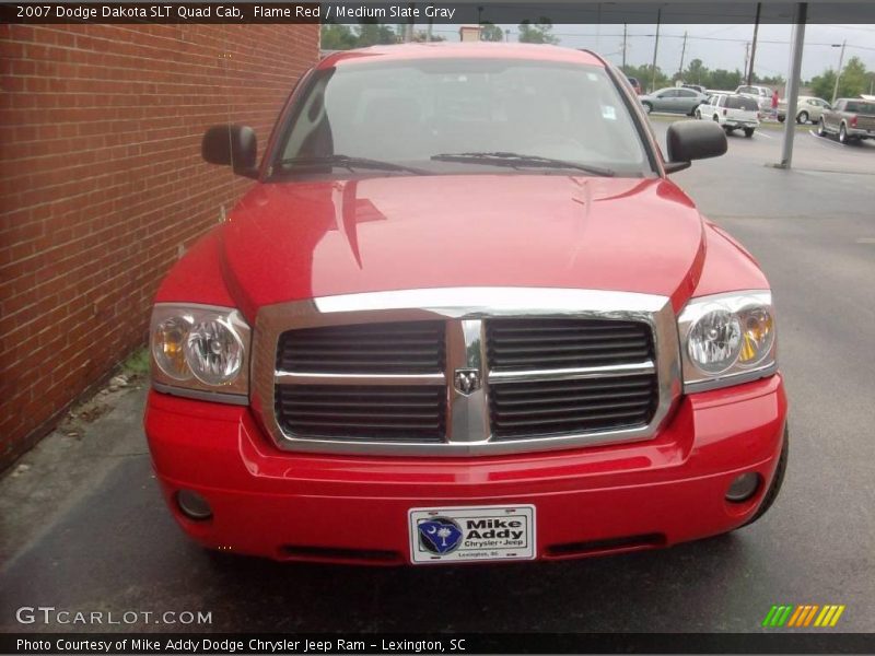 Flame Red / Medium Slate Gray 2007 Dodge Dakota SLT Quad Cab