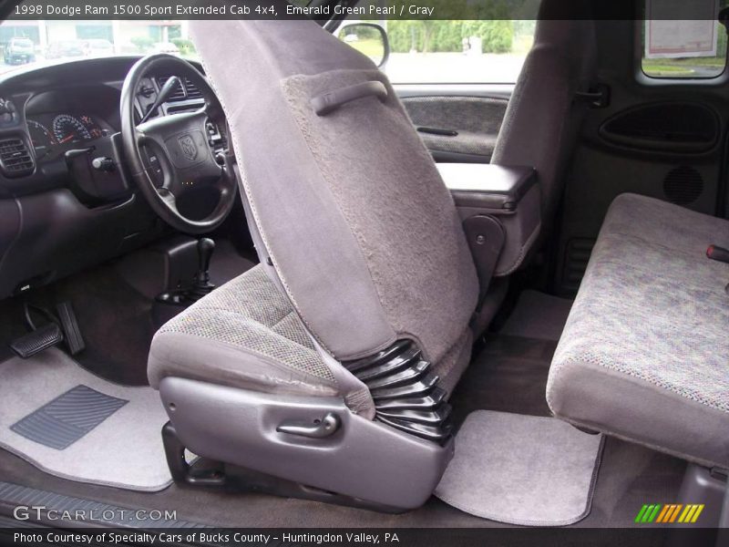 Emerald Green Pearl / Gray 1998 Dodge Ram 1500 Sport Extended Cab 4x4