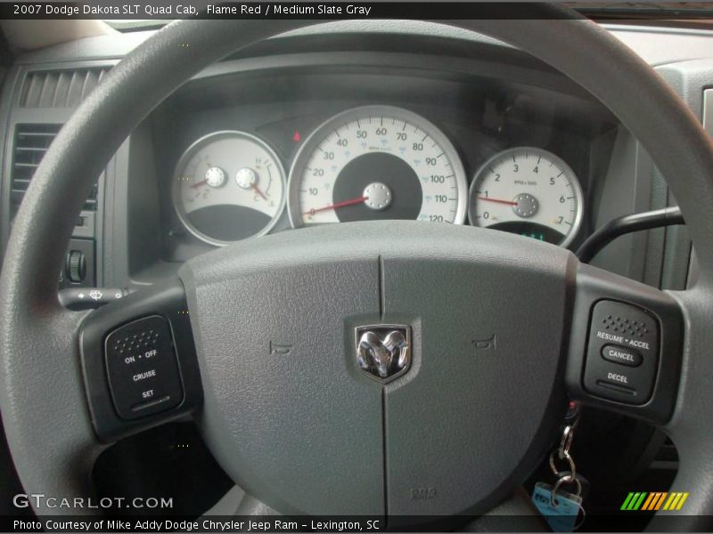 Flame Red / Medium Slate Gray 2007 Dodge Dakota SLT Quad Cab