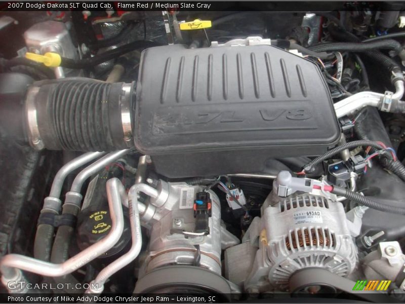 Flame Red / Medium Slate Gray 2007 Dodge Dakota SLT Quad Cab