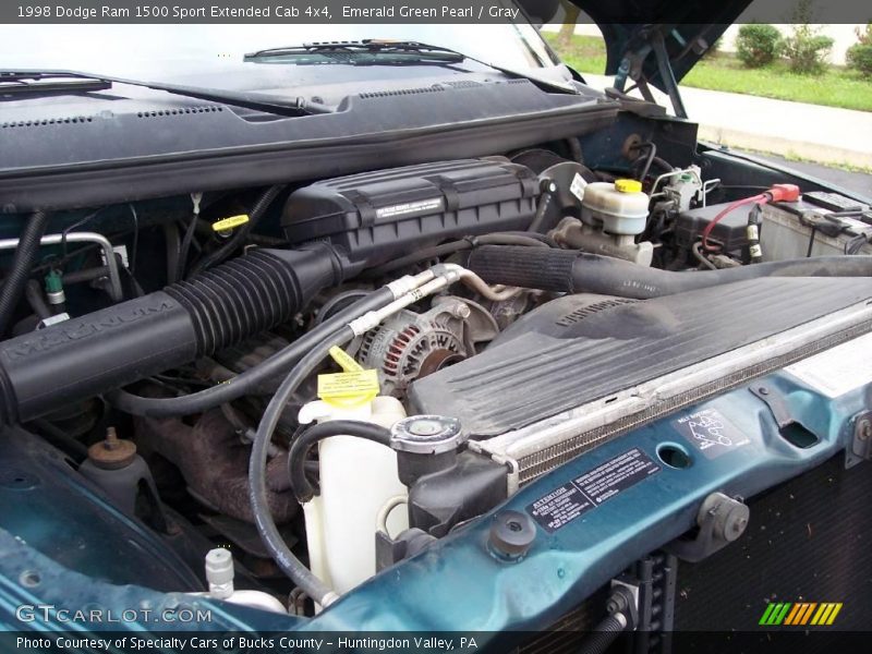 Emerald Green Pearl / Gray 1998 Dodge Ram 1500 Sport Extended Cab 4x4