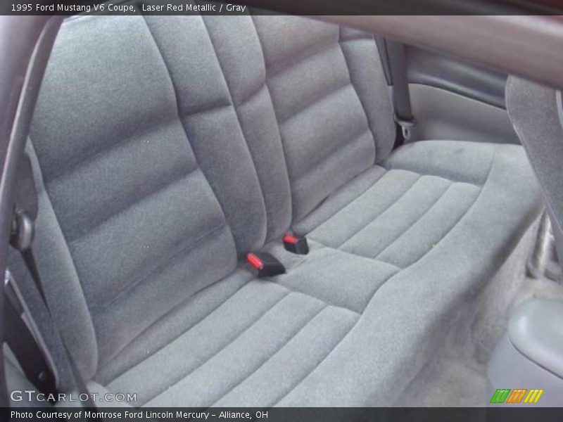 Laser Red Metallic / Gray 1995 Ford Mustang V6 Coupe